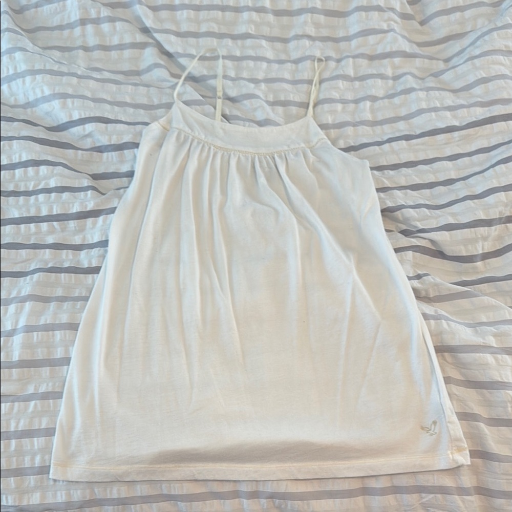 American Eagle Outfitters Cream Smocked Camisole Top
